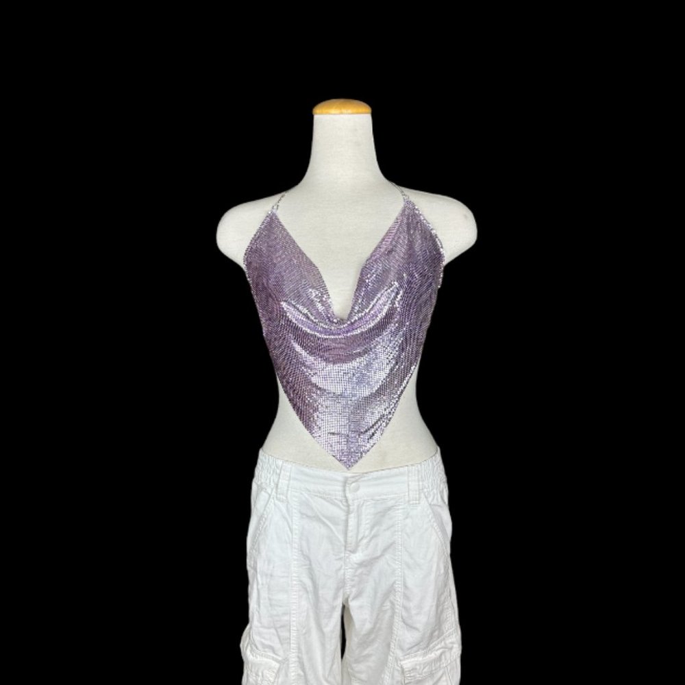 NWT GARAGE open back sequined halter top | multiple sizes available